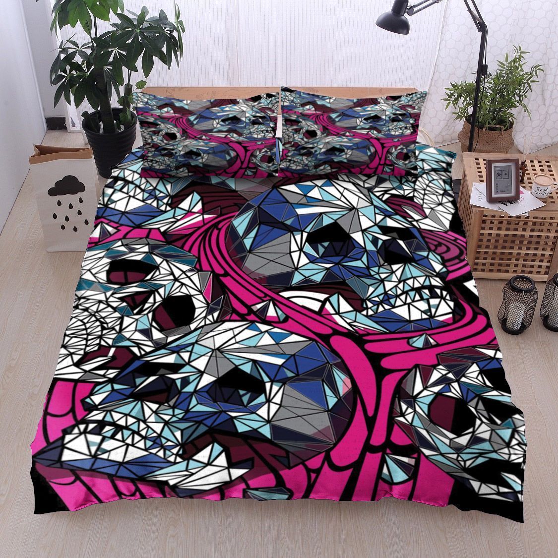 Diamond Skull Bedding Set