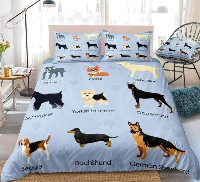 Different Puppy Collection Bedding Set