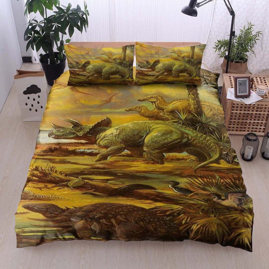 Dinasour Twin Queen King Cotton Bed Sheets Spread Comforter Bedding Set