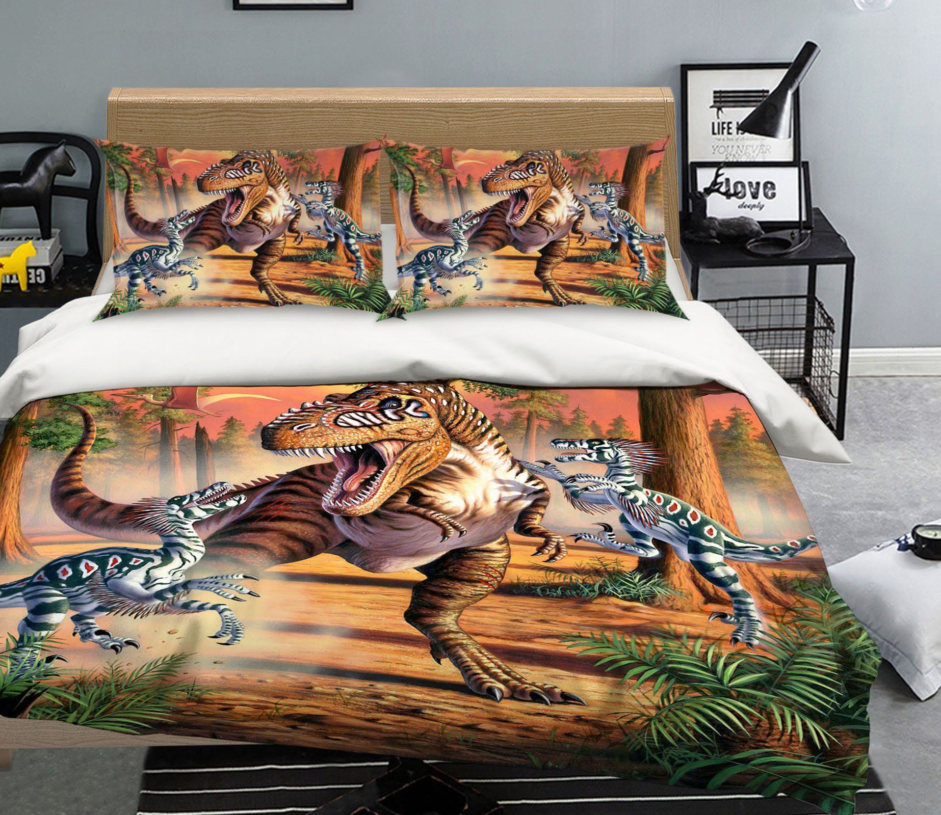 Dino Battle Bedding Set