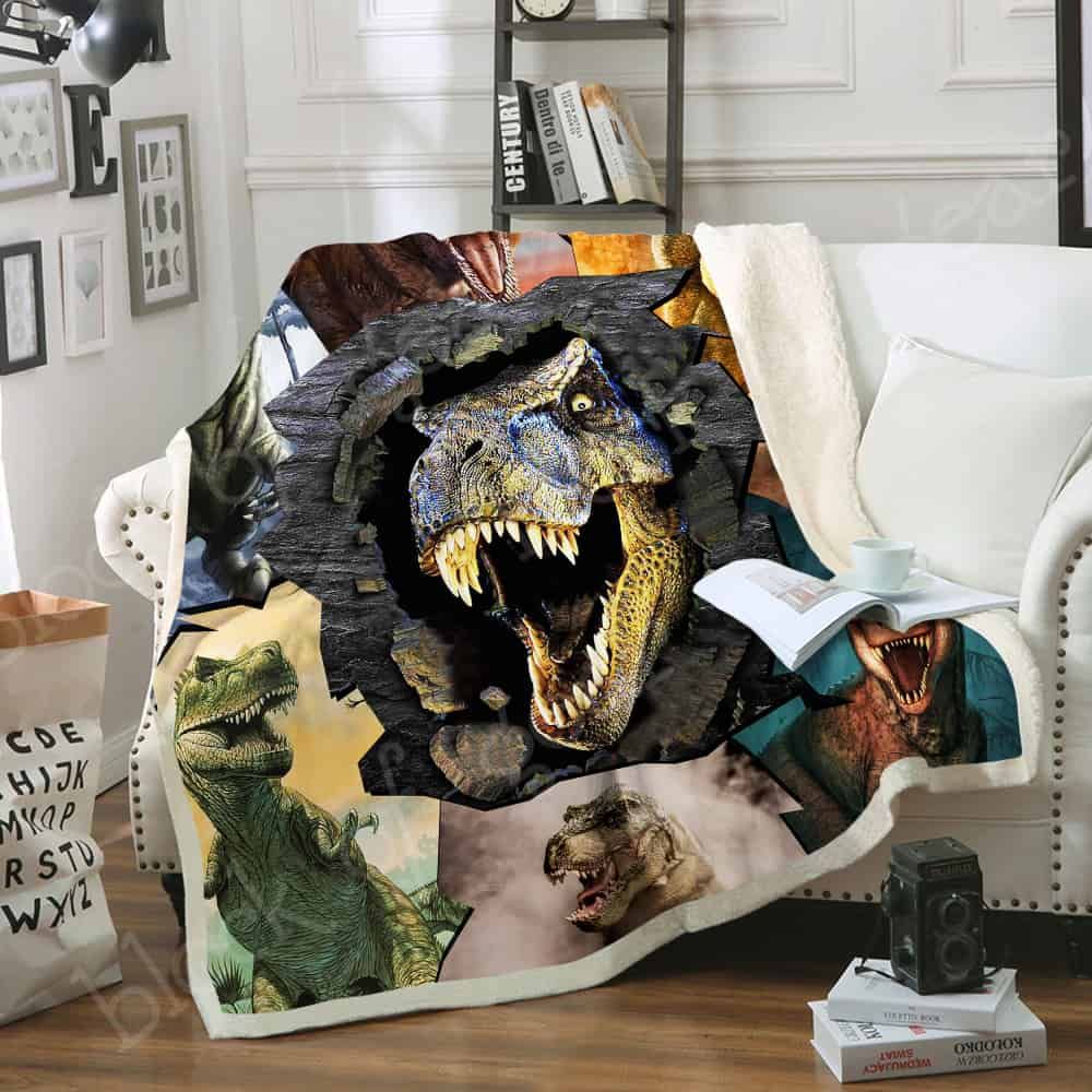 Dinosaur (2) Sherpa Fleece Blanket