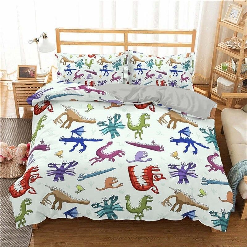 Dinosaur 3d Family Cartoon Printed Bedding Set
