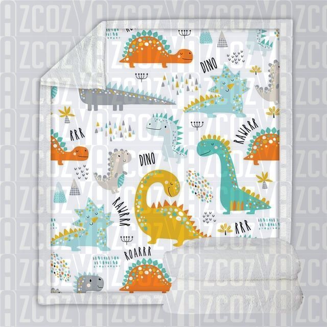 Dinosaur Babies Sherpa Fleece Blanket