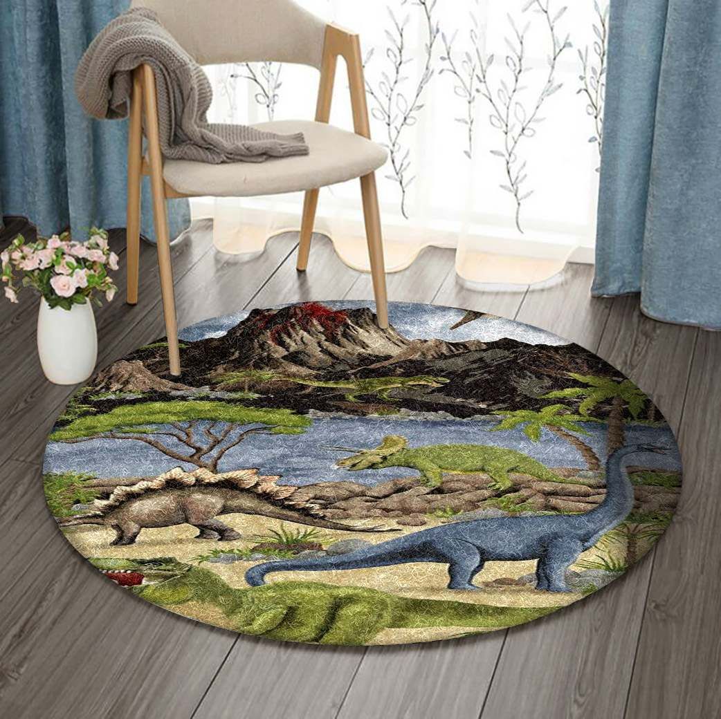 Dinosaur Round Carpet