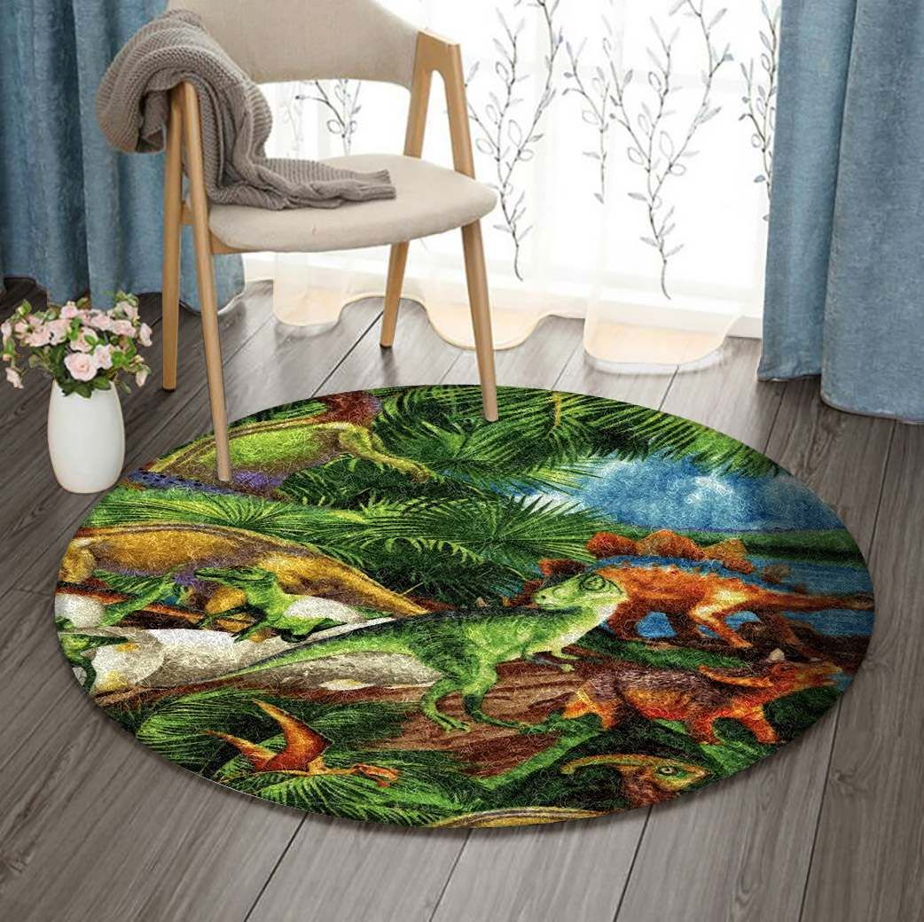 Dinosaur Round Carpet