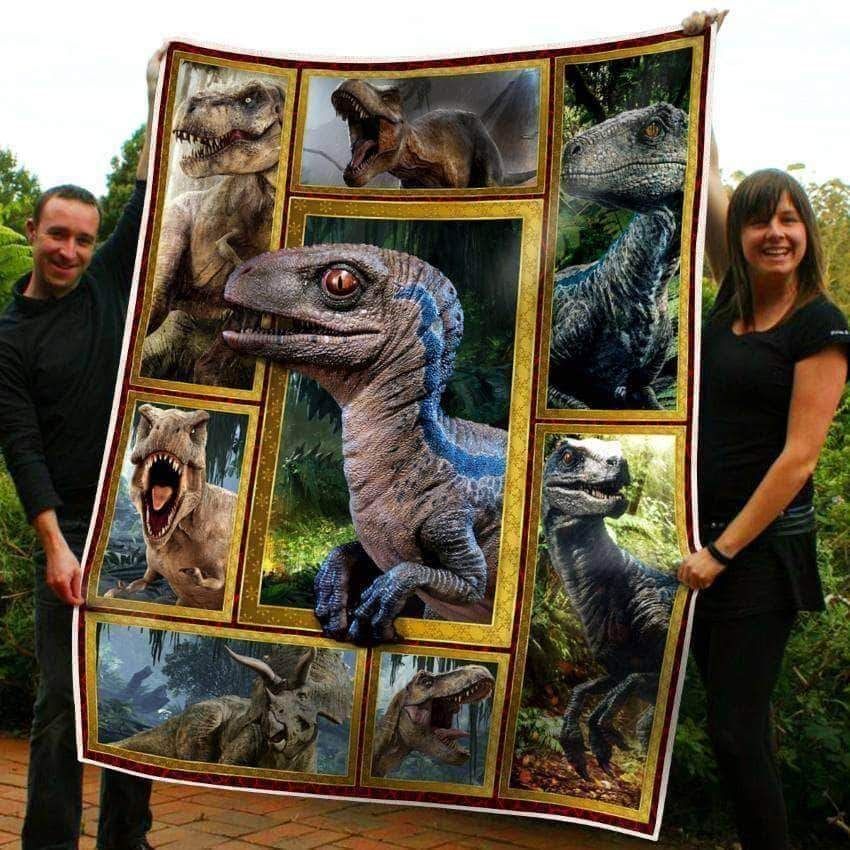 Dinosaur Sherpa Fleece Blanket