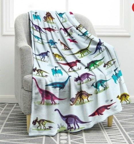 Dinosaur Sherpa Fleece Blanket