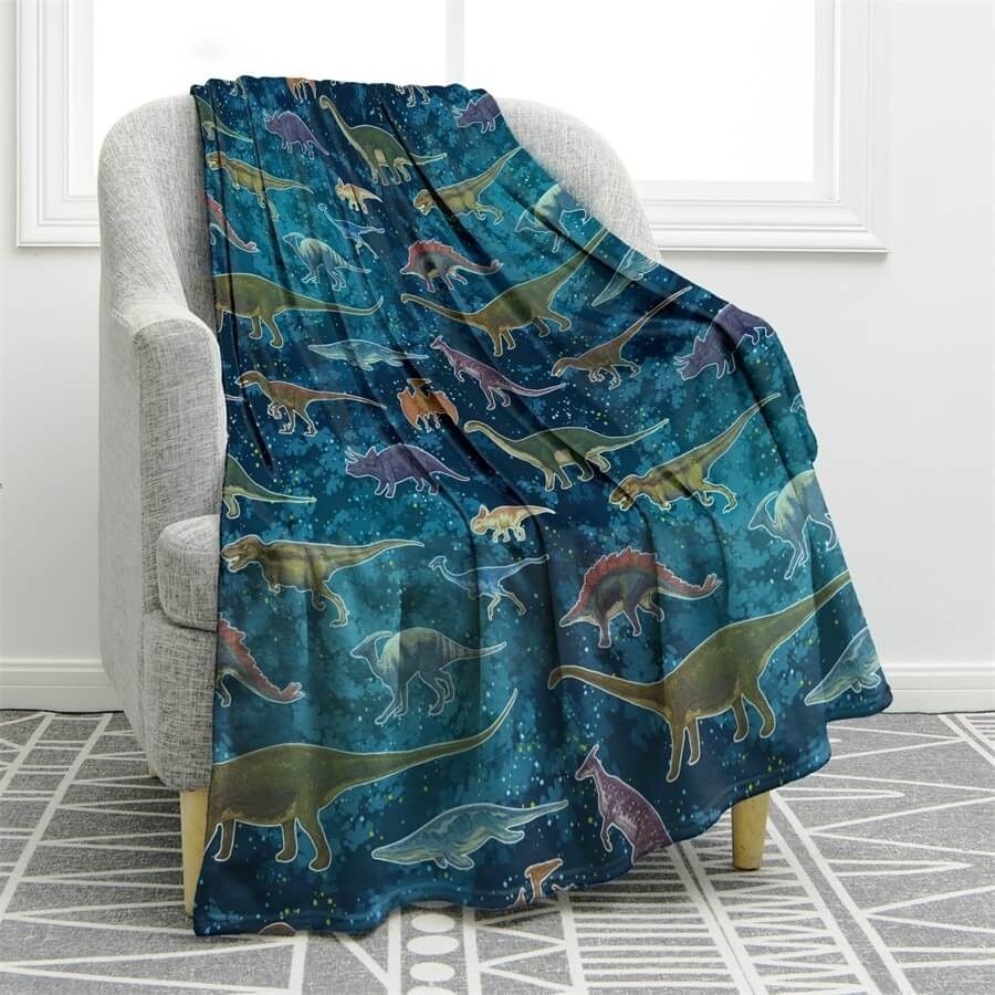 Dinosaur Sherpa Fleece Blanket