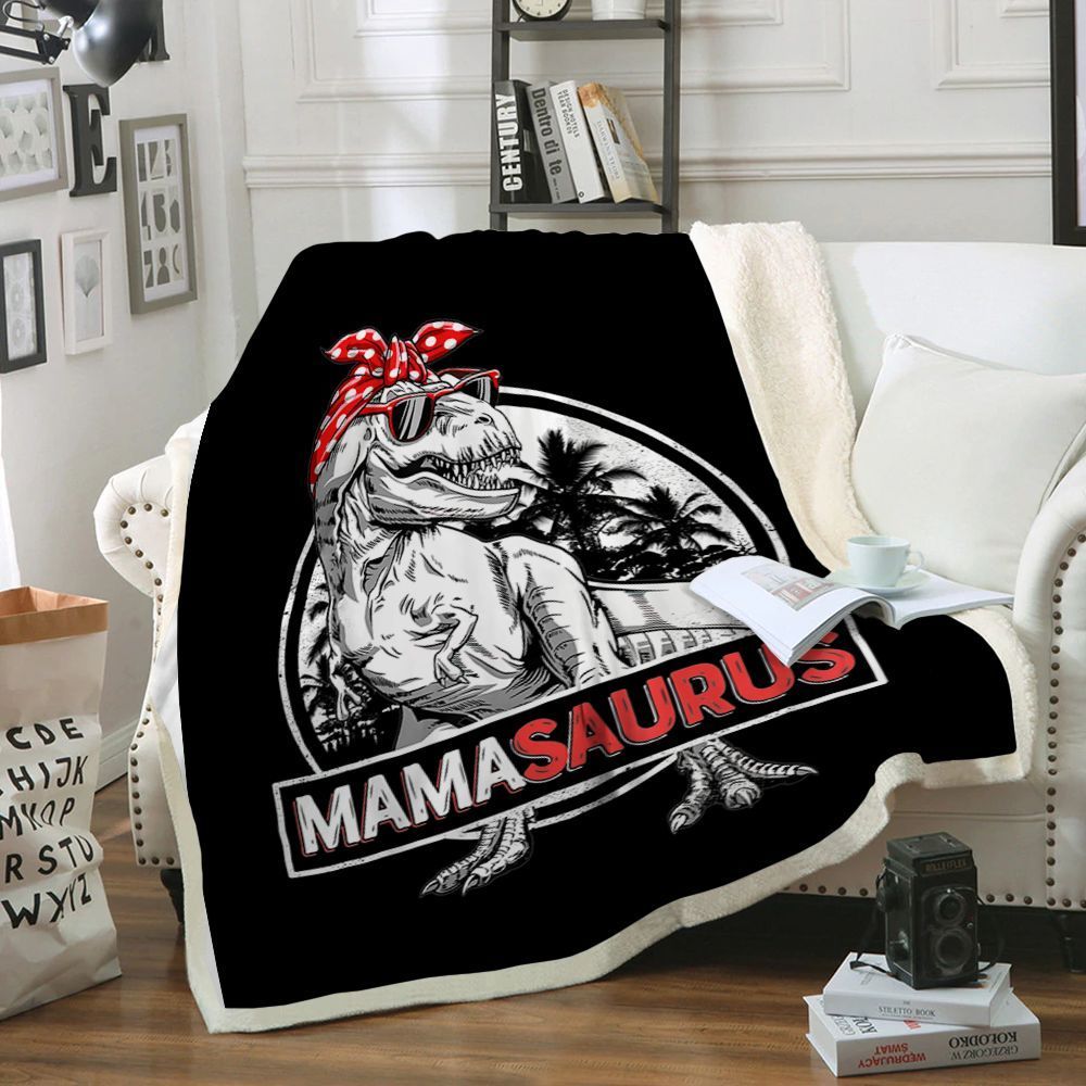 Dinosaur Sherpa Fleece Blanket