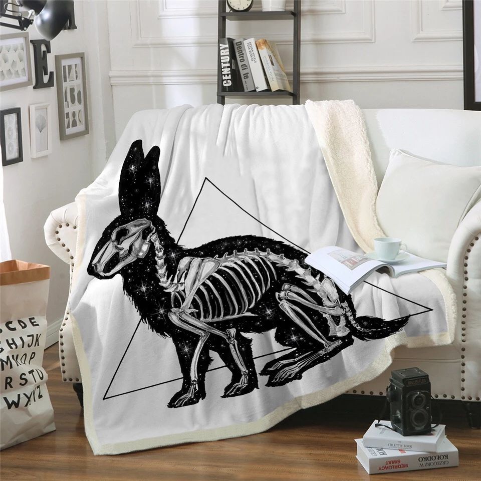 Dinosaur Sherpa Fleece Blanket