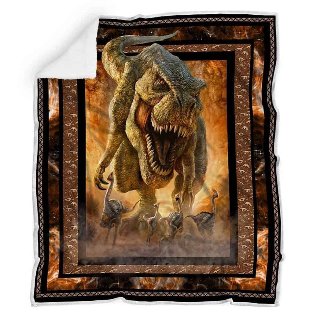Dinosaur Sherpa Fleece Blanket