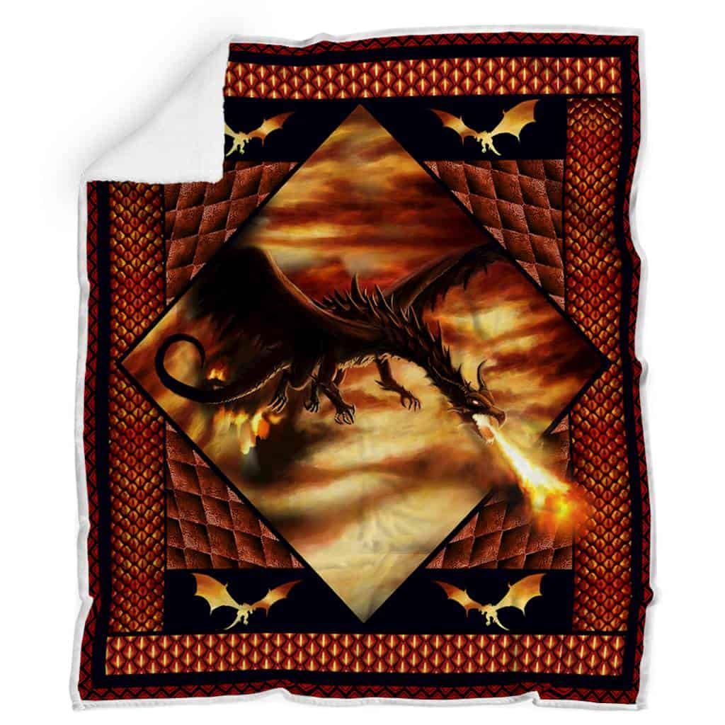 Dinosaur Sherpa Fleece Blanket