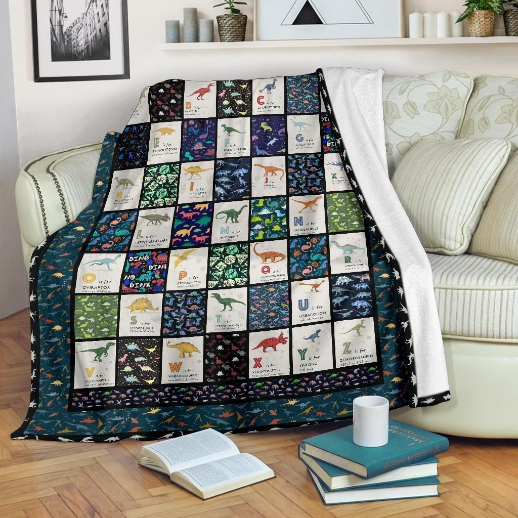 Dinosaur Sherpa Fleece Blanket