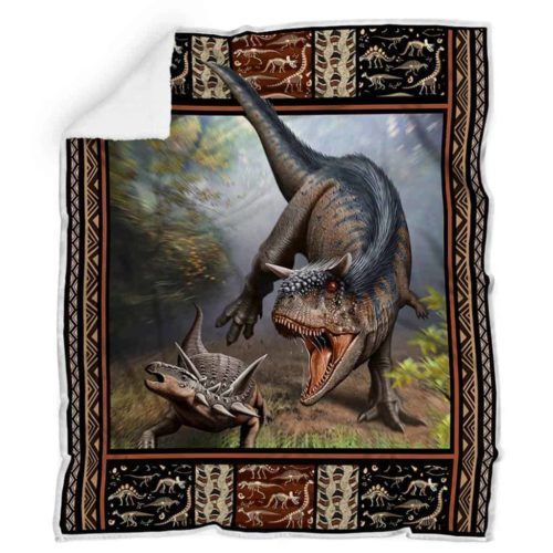 Dinosaur Sherpa Fleece Blanket