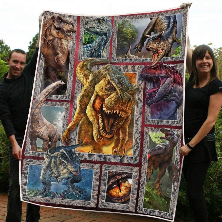 Dinosaur Sherpa Fleece Blanket