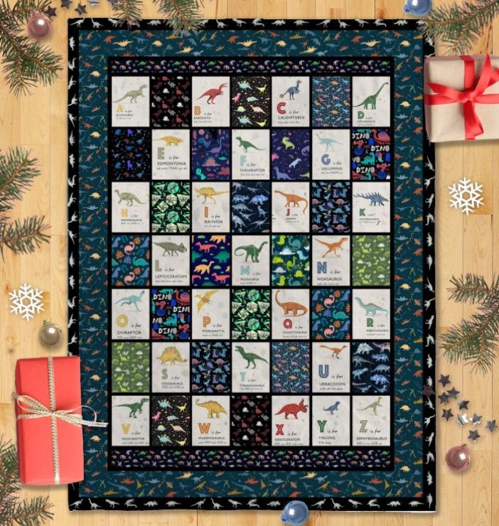 Dinosaur Sherpa Fleece Blanket