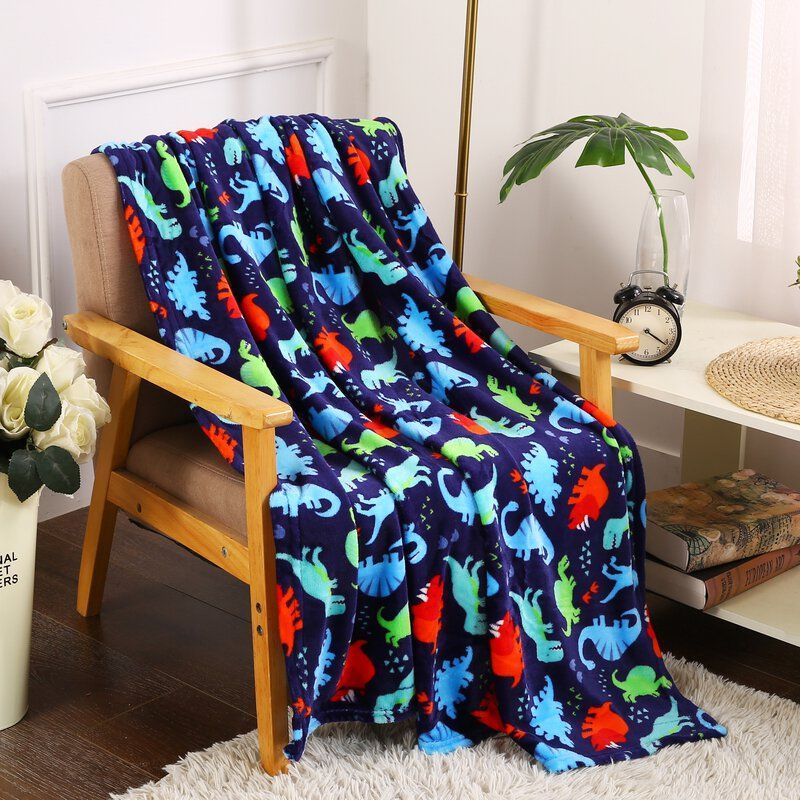 Dinosaur Sherpa Fleece Blanket
