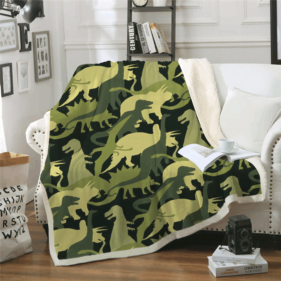 Dinosaur Sherpa Fleece