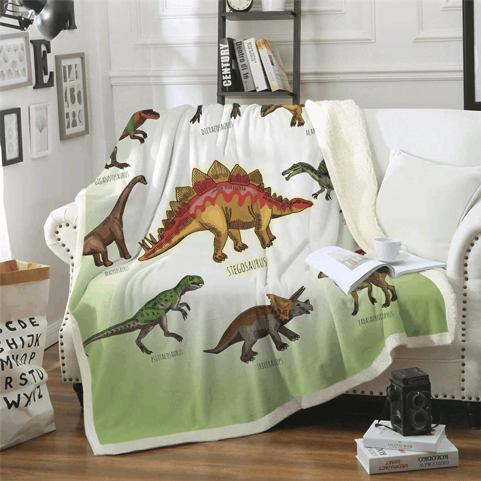 Dinosaur Sherpa Fleece