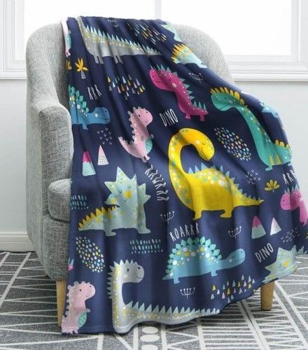 Dinosaur Sherpa Fleece Blanket