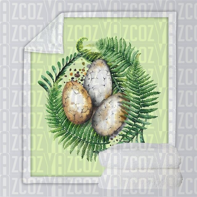 Dinosaur Eggs Sherpa Fleece Blanket