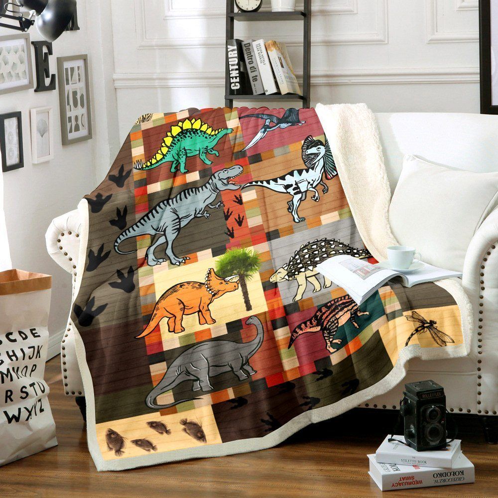 Dinosaur Sherpa Fleece