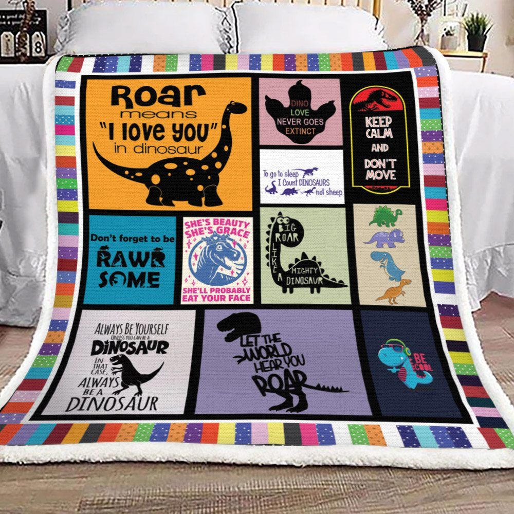 Dinosaur Sherpa Fleece