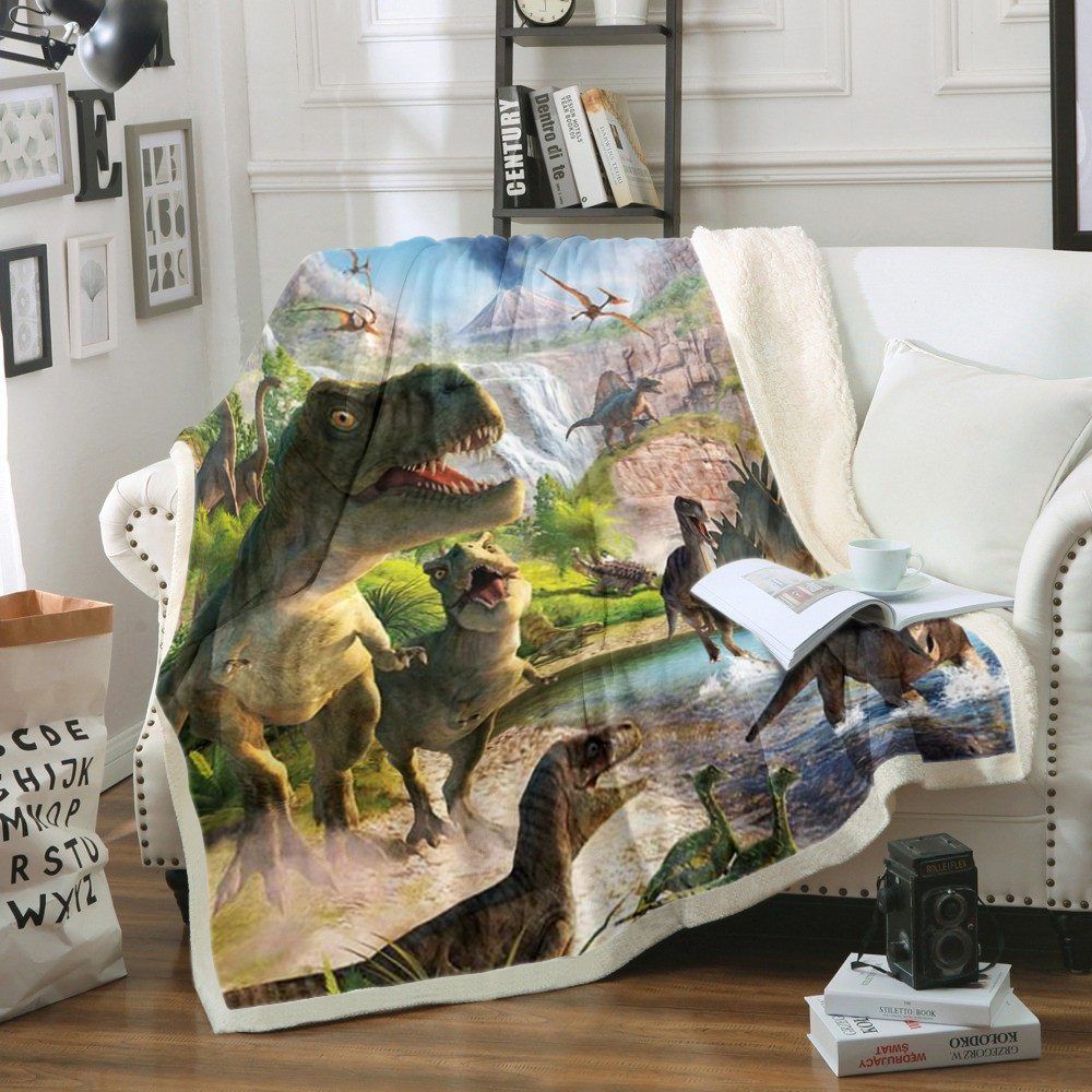 Dinosaur Sherpa Fleece