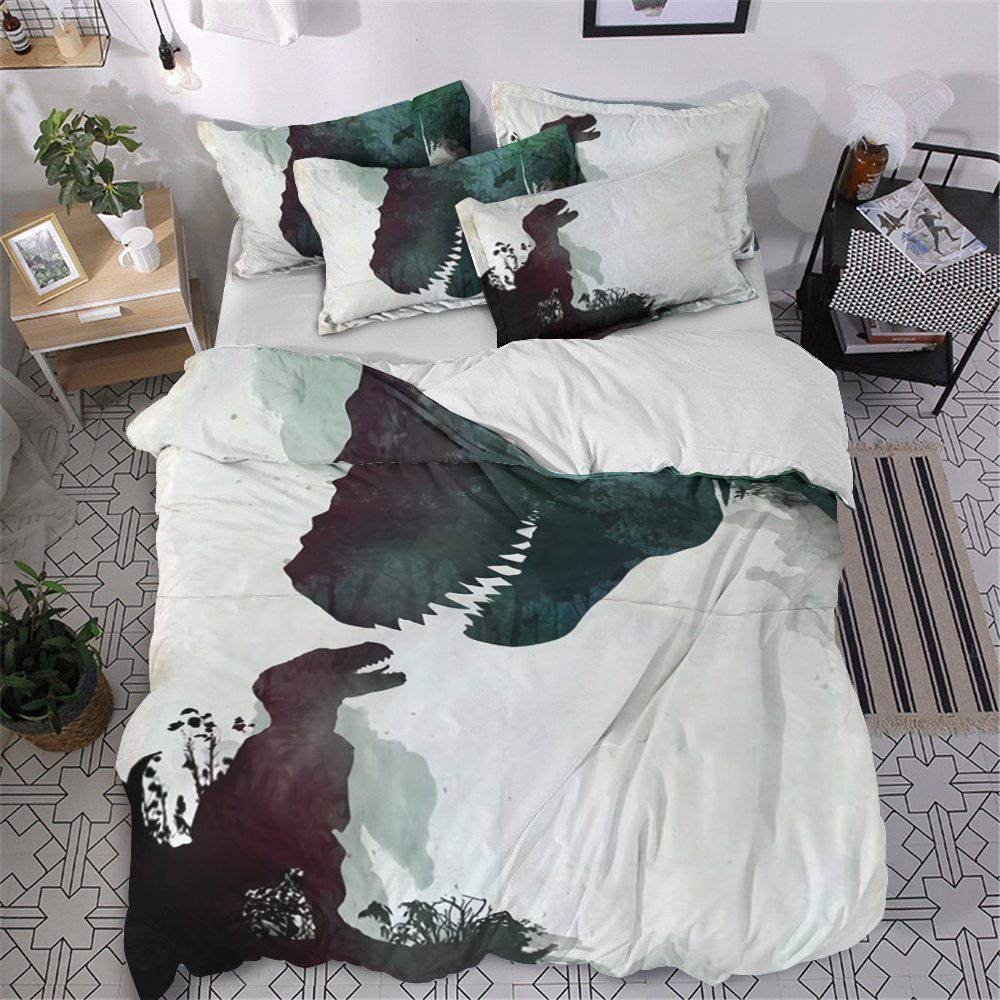 Dinosaur Cotton Bed Sheets Spread Comforter Bedding Set