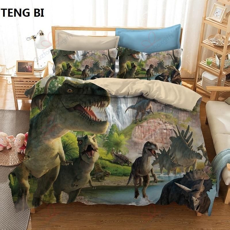 Dinosaur Jurassic Digital Printing Duvet Cover Bedding Set
