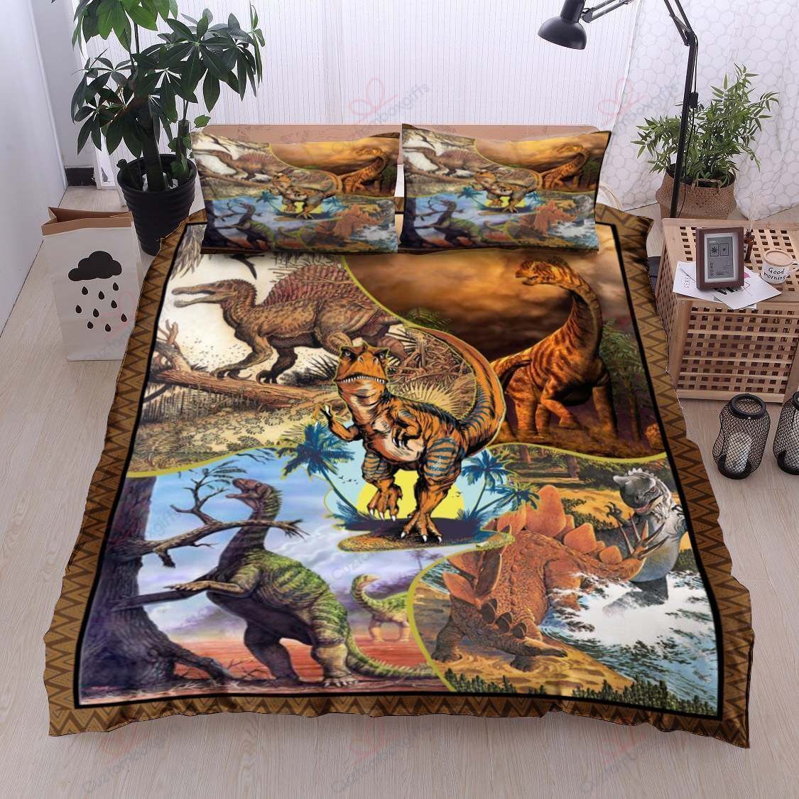 Dinosaur Life Printed Bedding Set