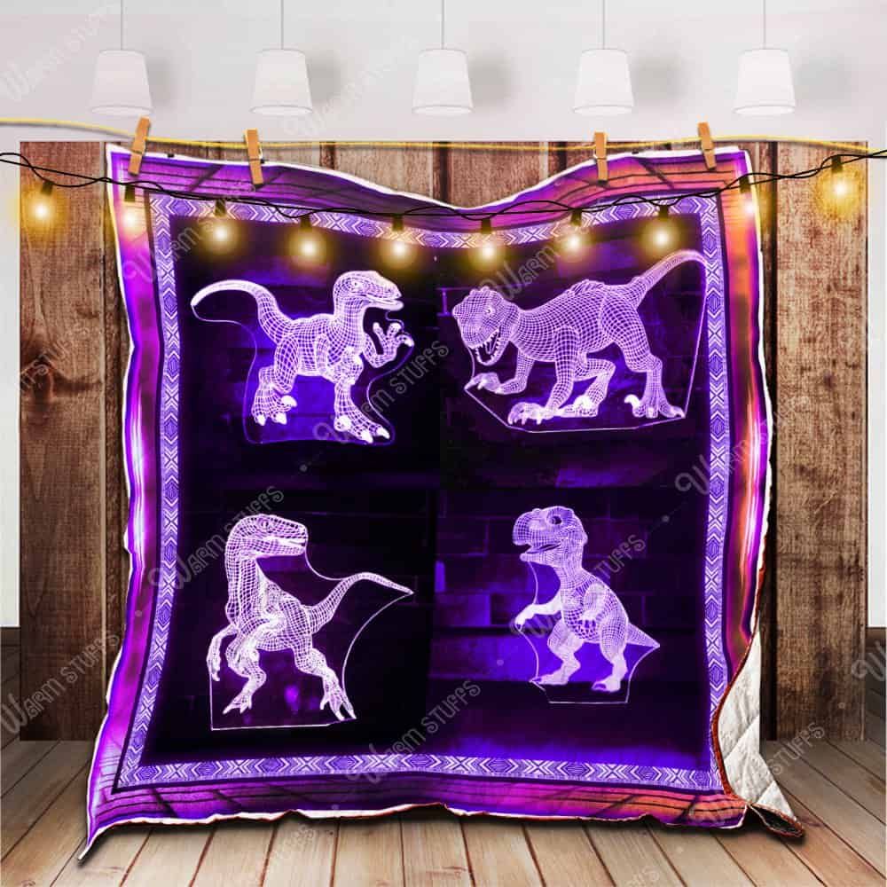 Dinosaur Light Quilt Blanket Kb3 Dhc1312659Dd