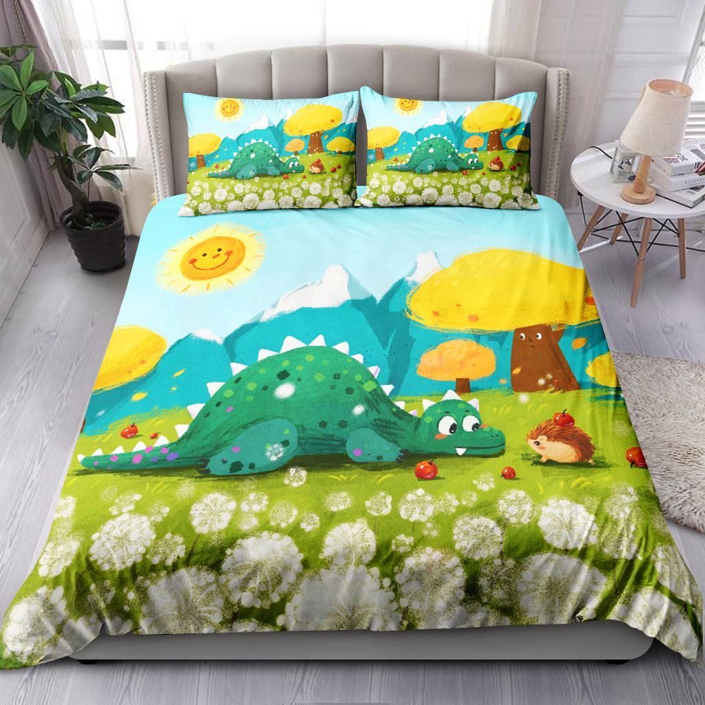 Dinosaur Meeting Little Hedgehog Bedding Set