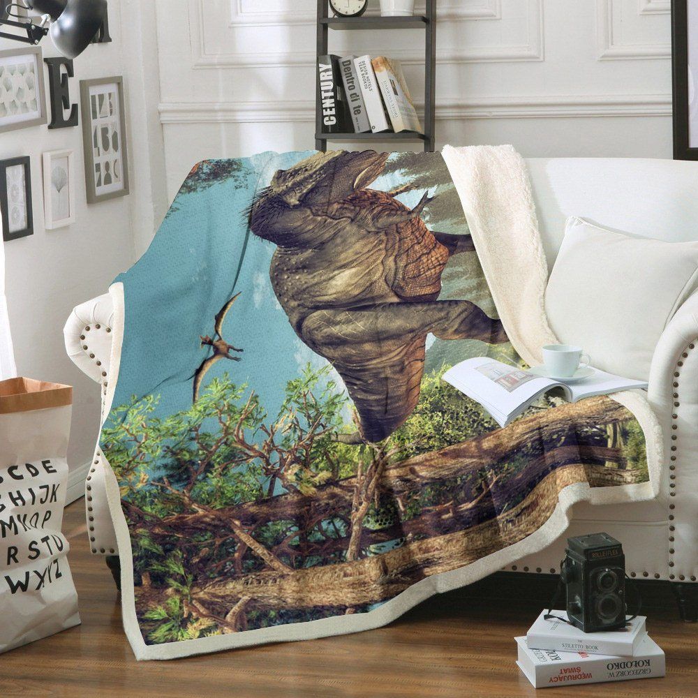 Dinosaur Sherpa Fleece