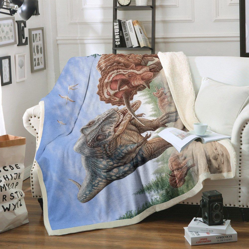 Dinosaur Sherpa Fleece