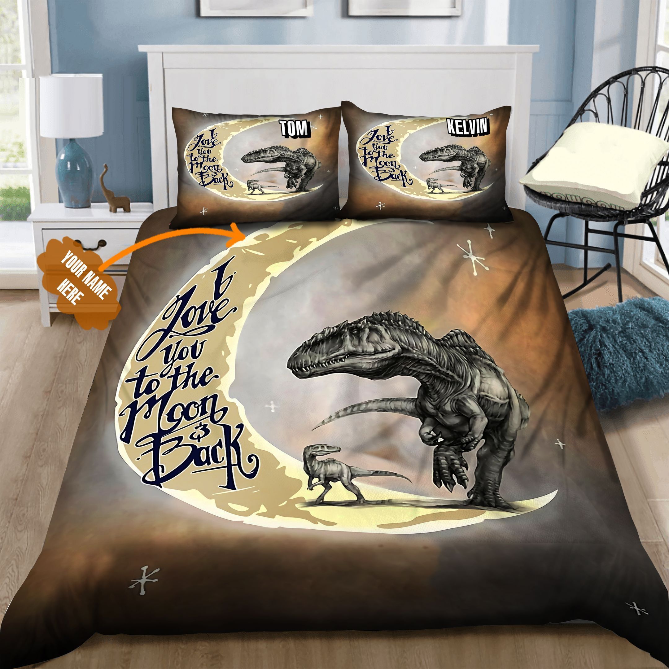 Dinosaur Personalized Bedding Set