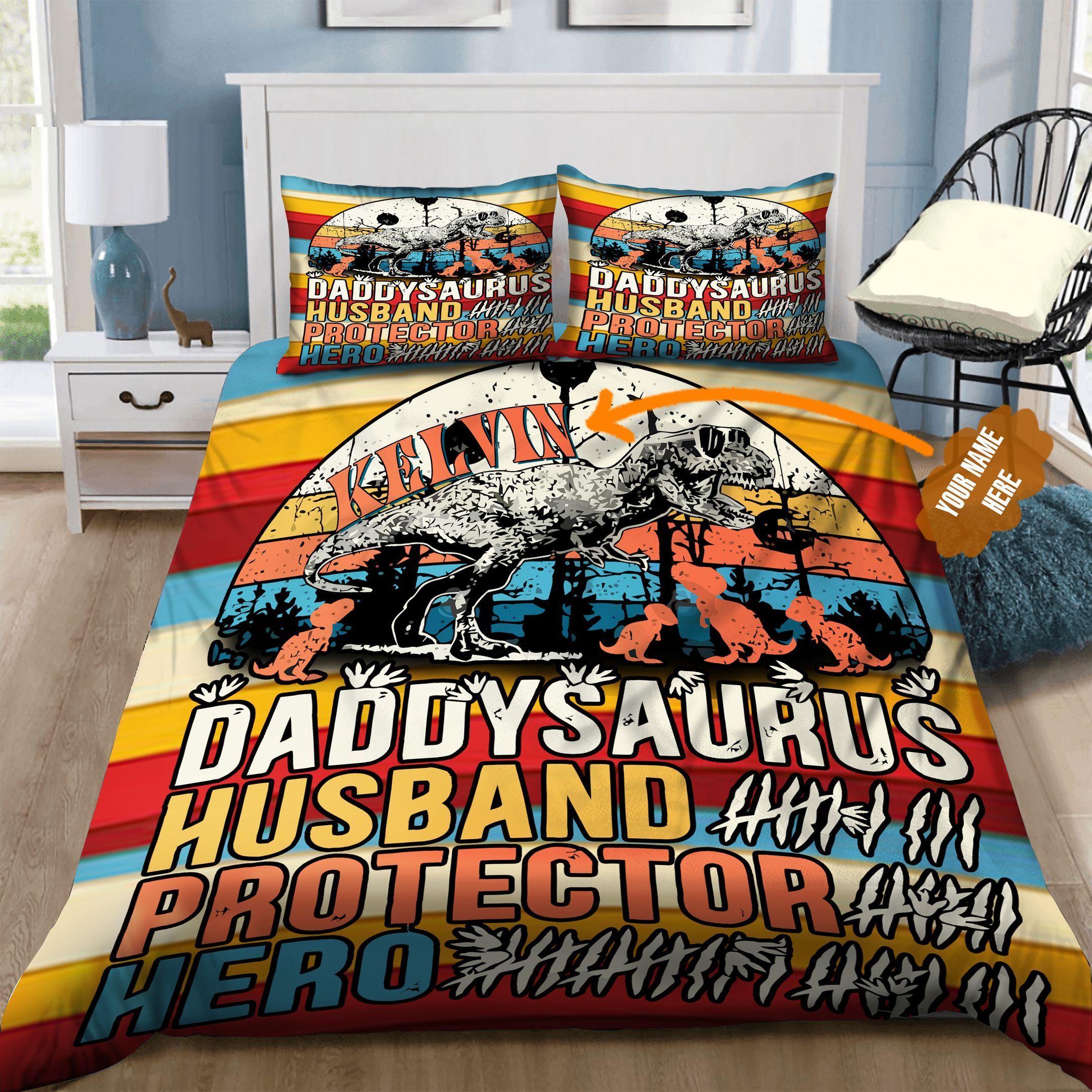 Dinosaur Personalized Bedding Set