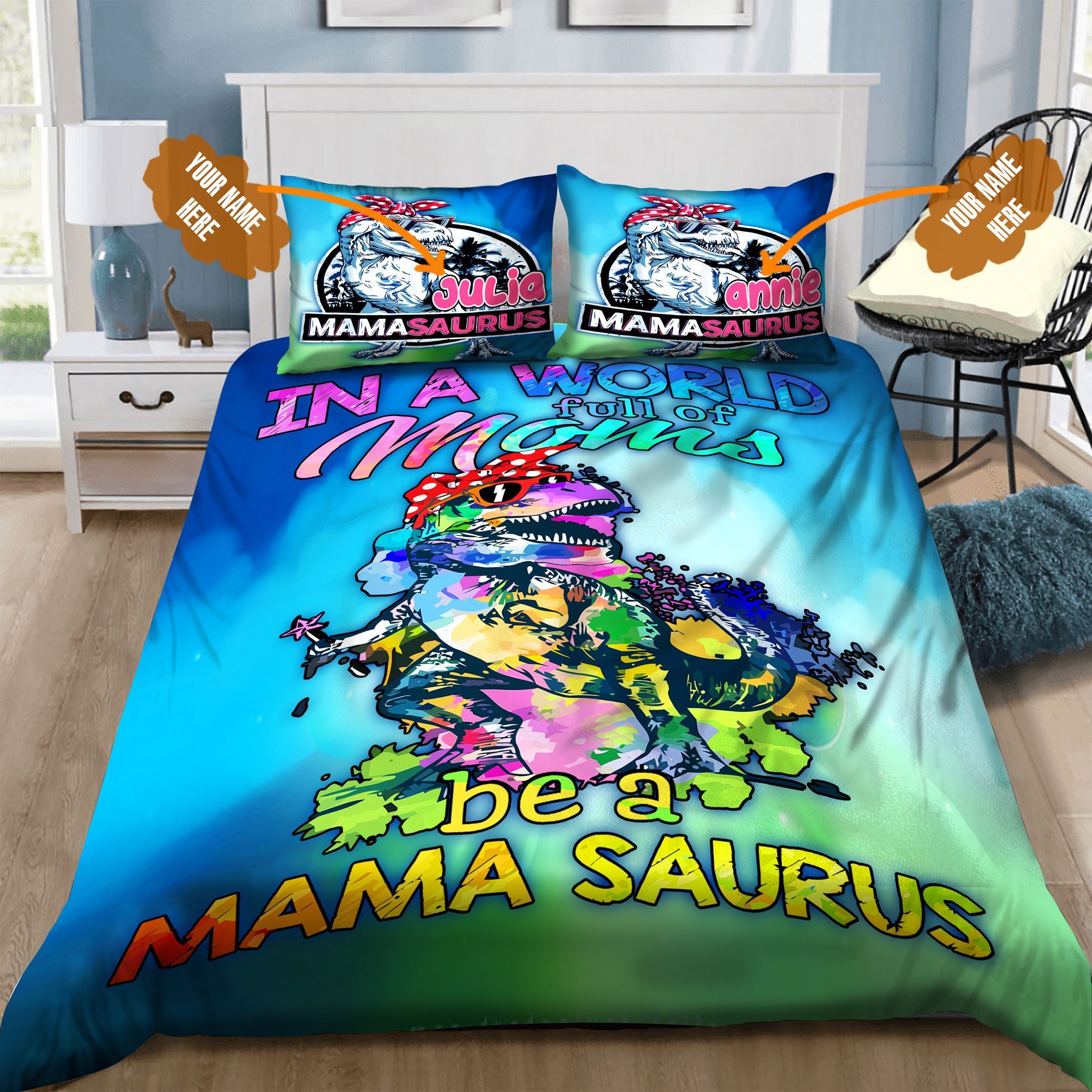 Dinosaur Personalized Bedding Set