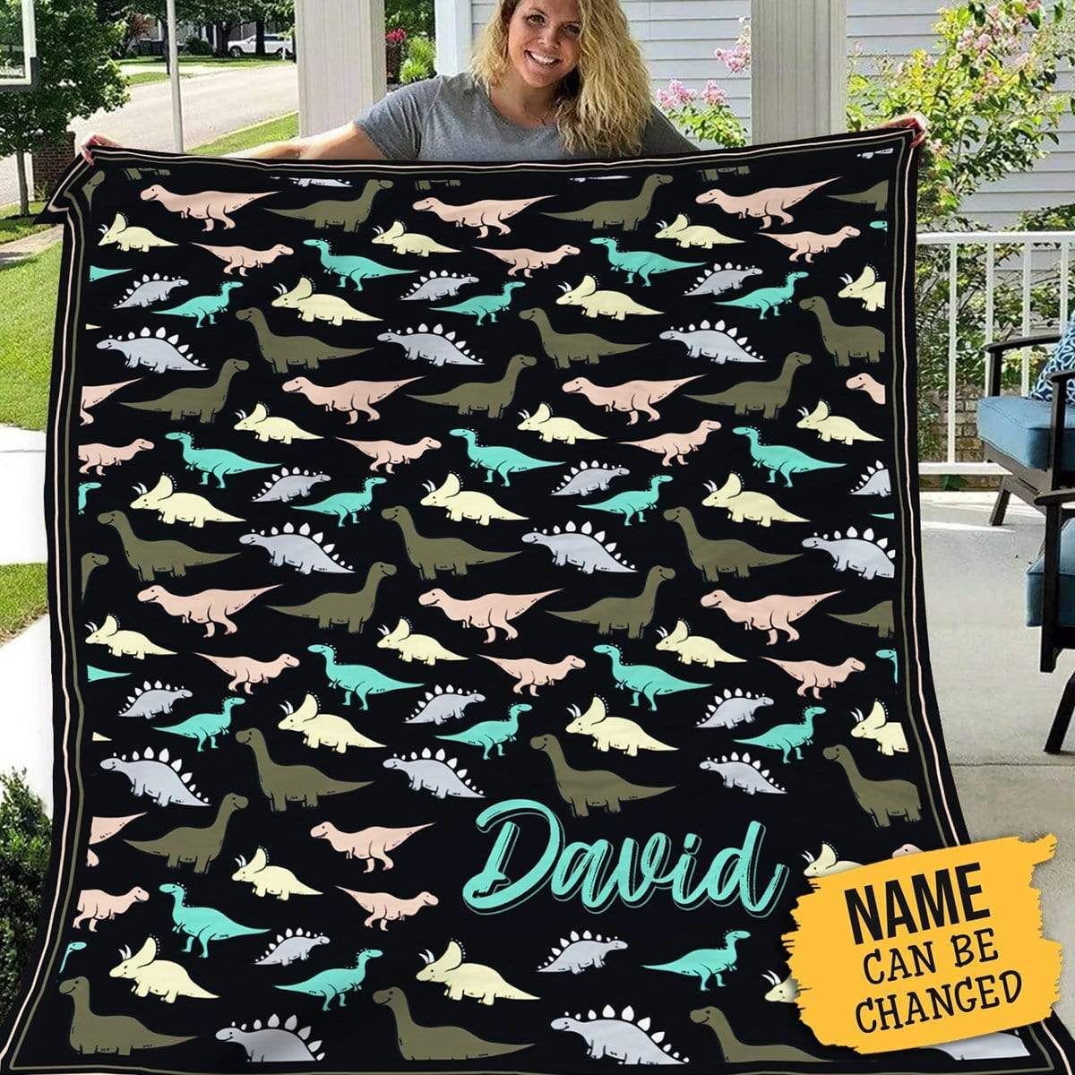 Dinosaur Personalized Fleece Blanket