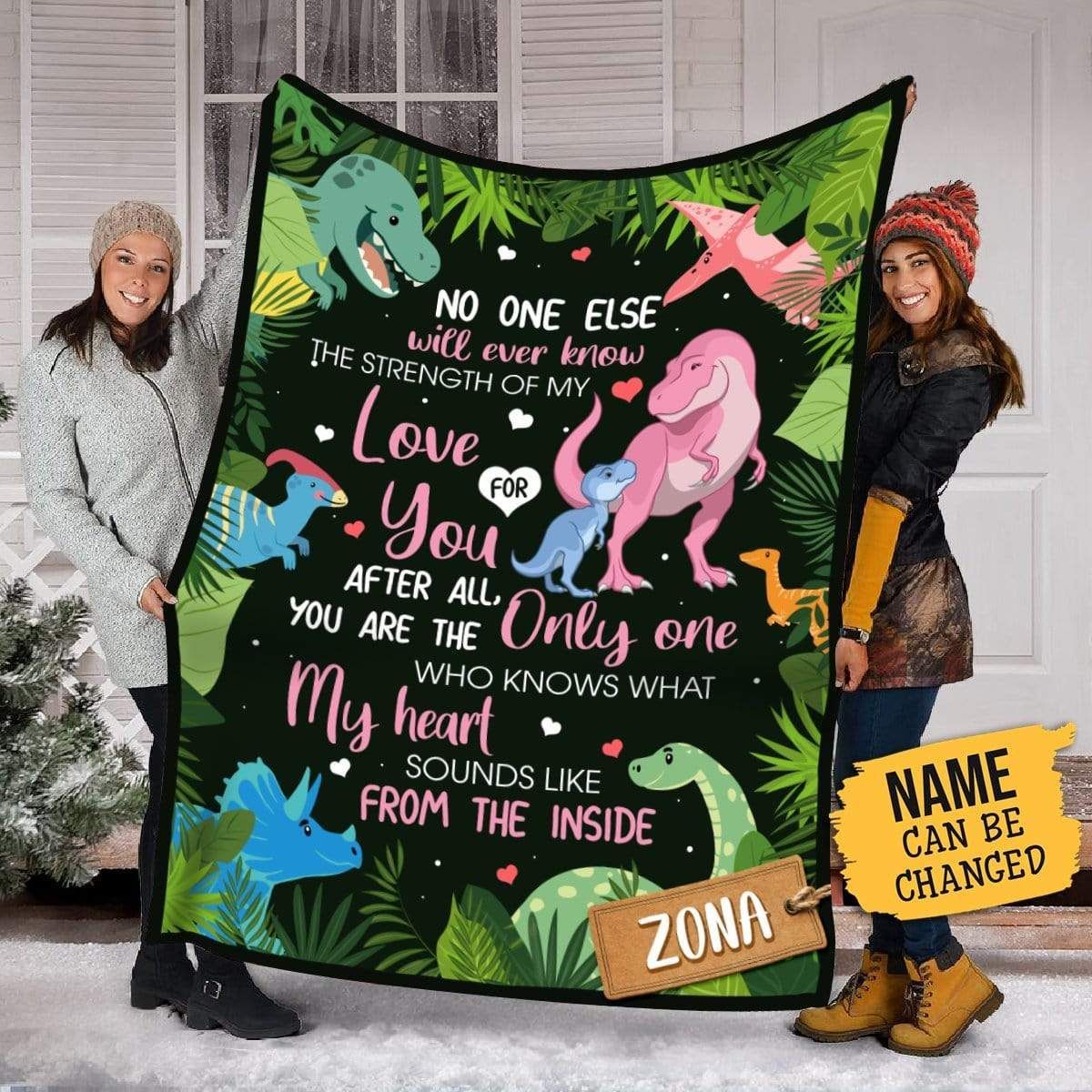 Dinosaur Personalized Fleece Blanket