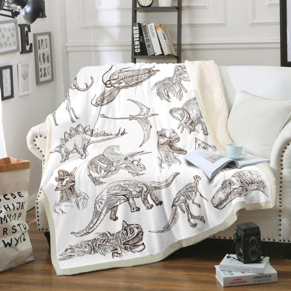 Dinosaur Sherpa Fleece