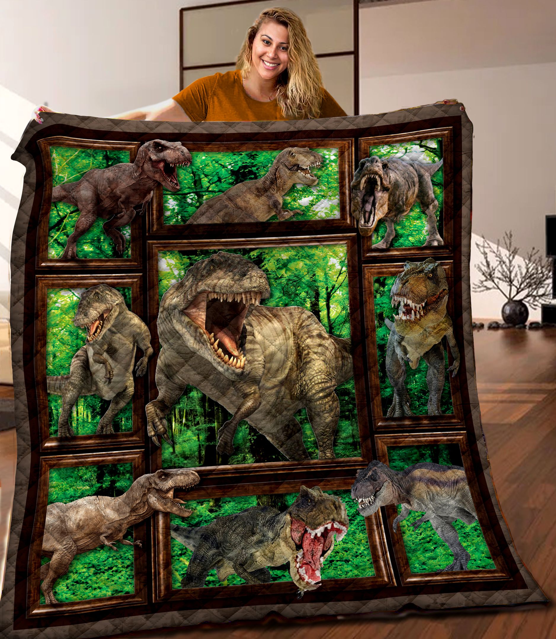 Dinosaur Quilt Blanket C9B290502HD