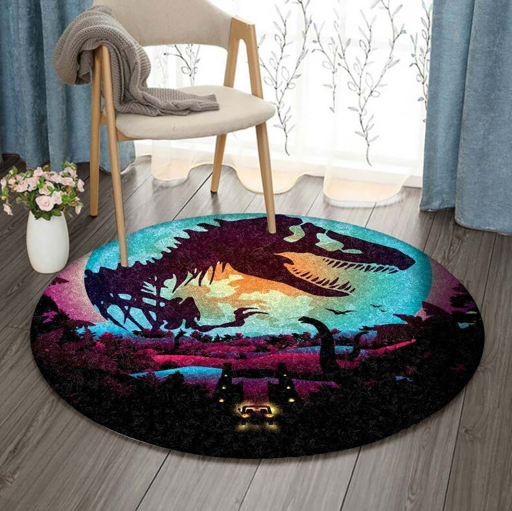 Dinosaur Skeleton Round Carpet