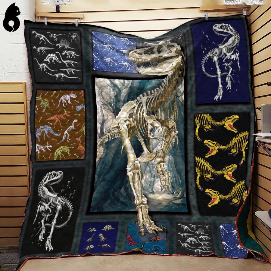Dinosaur Skeleton Skull Quilt Blanket Dhc191227Vt