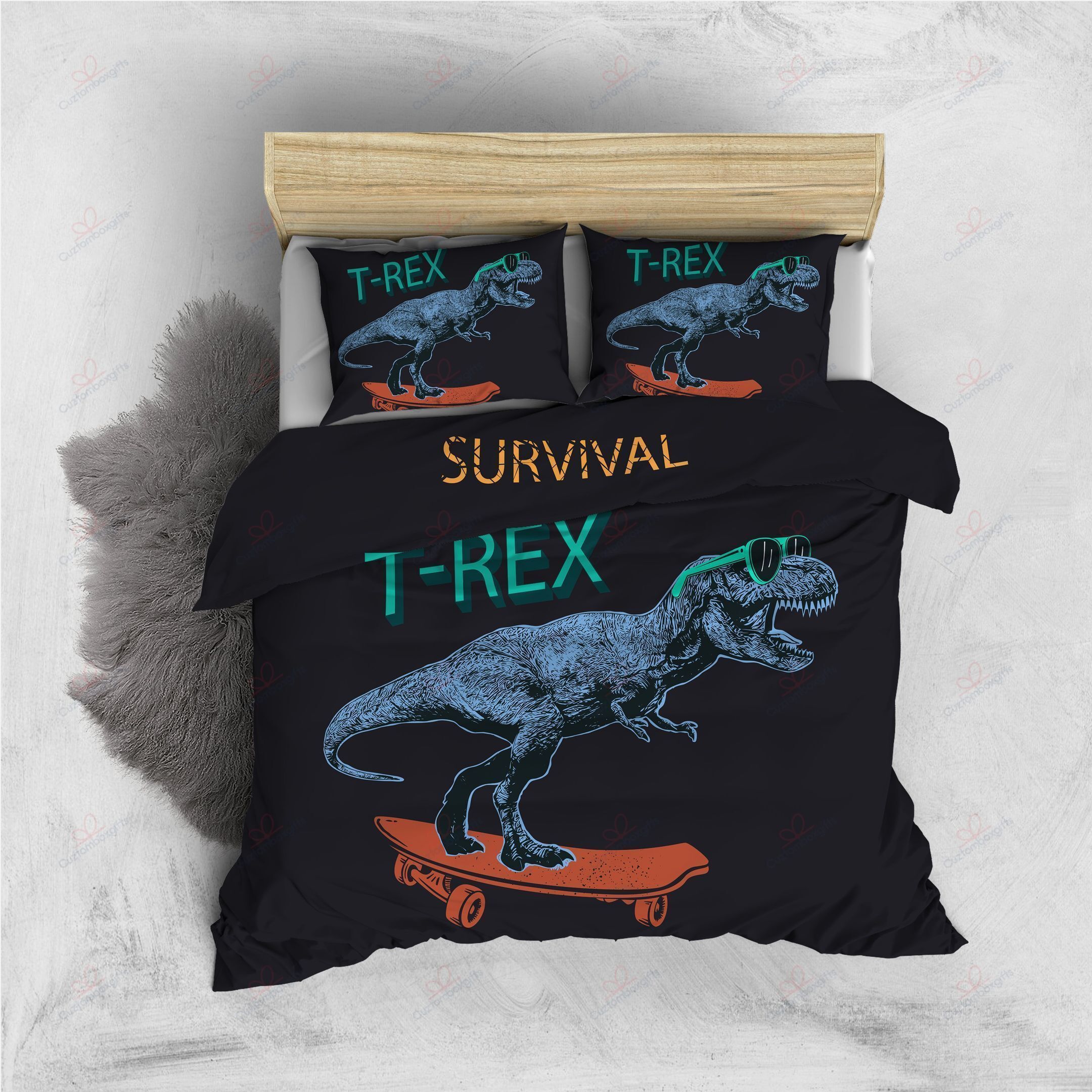 Dinosaur Survivel Printed Bedding Set