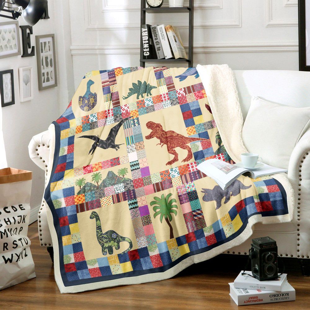 Dinosaur Sherpa Fleece