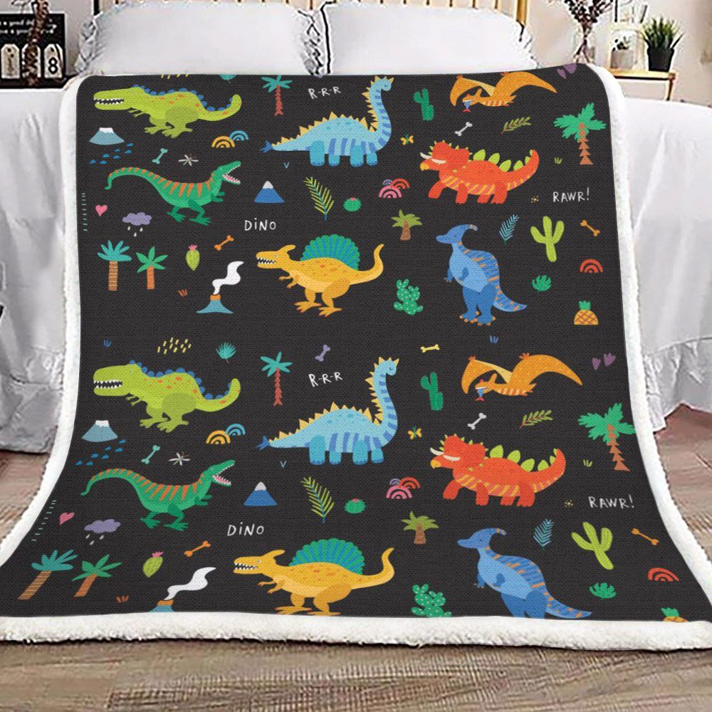 Dinosaur Sherpa Fleece