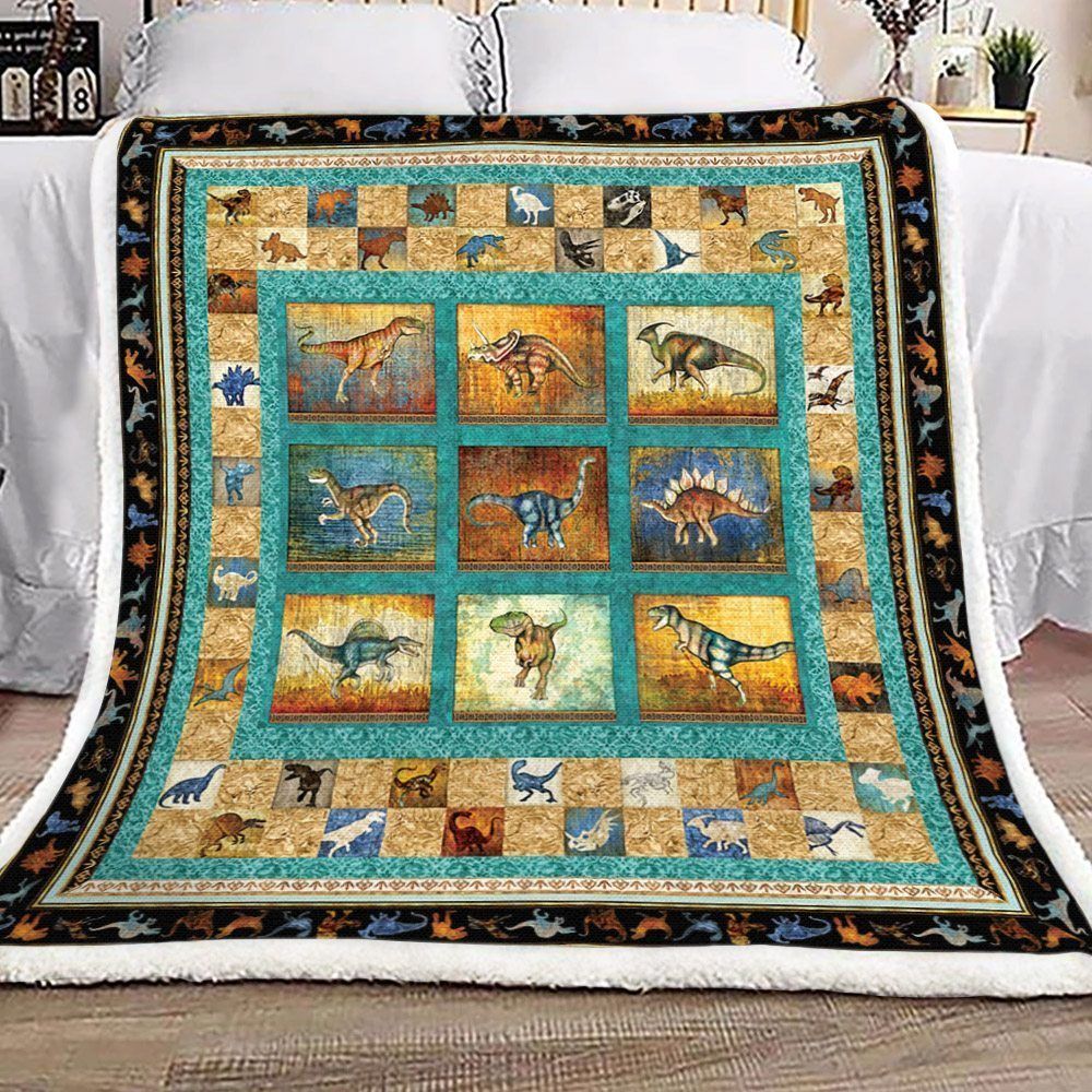 Dinosaur Sherpa Fleece