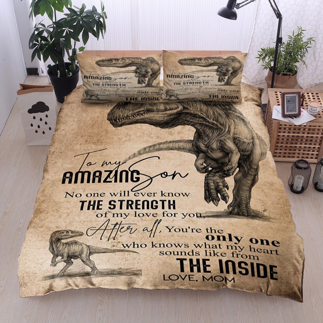 Dinosaur To My Love Mom Bedding Set