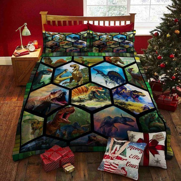 Dinosaur Types In Prehistoric Time Bedding Set